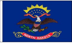 North Dakota Table Flags